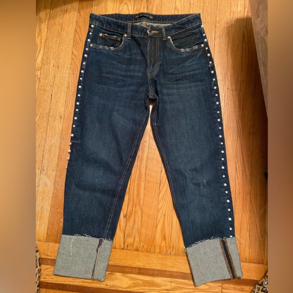 Studded Dark Blue Jeans